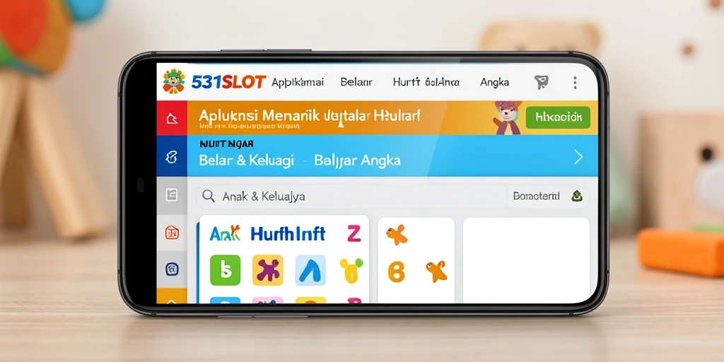 Tampilan antarmuka lucu dan interaktif dalam 531SLOT.