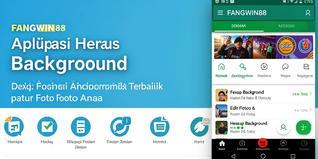 Tampilan antarmuka FANGWIN88 saat menghapus background foto.