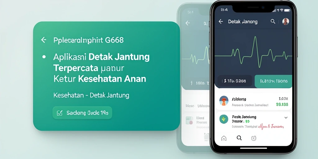 Antarmuka aplikasi G668 yang menampilkan fungsi detak jantung.