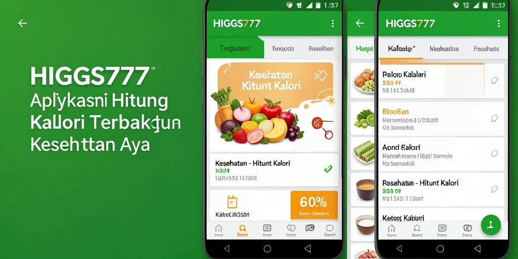 Antarmuka HIGGS777 yang intuitif dan mudah digunakan untuk menghitung kalori.