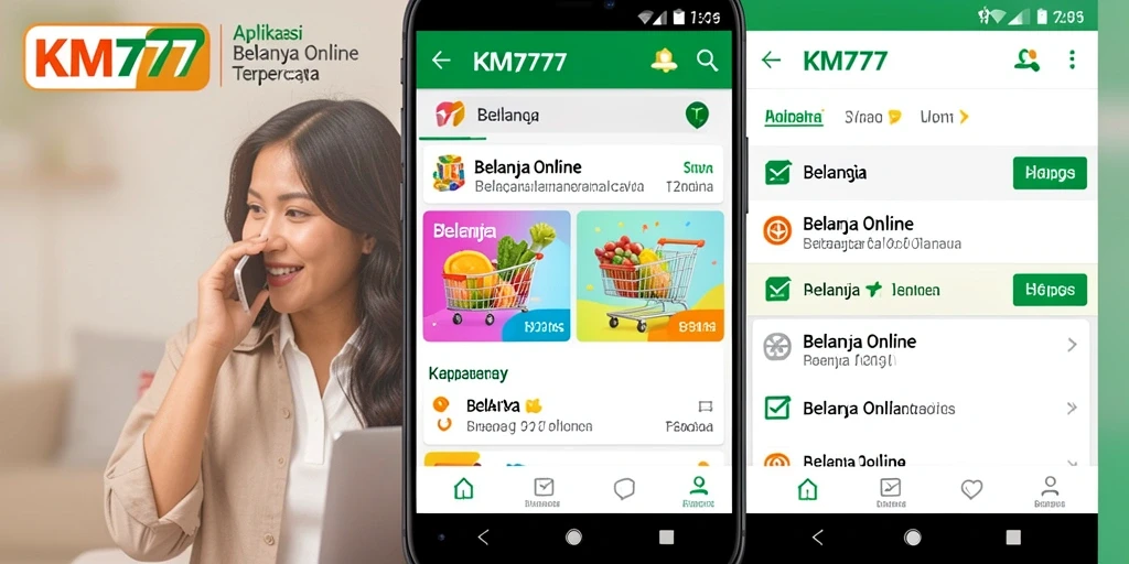 Tampilan antarmuka KM777 yang sederhana dan menarik.