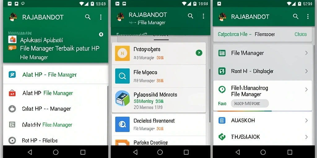 Tampilan antarmuka intuitif RAJABANDOT untuk pengelolaan file yang efektif.