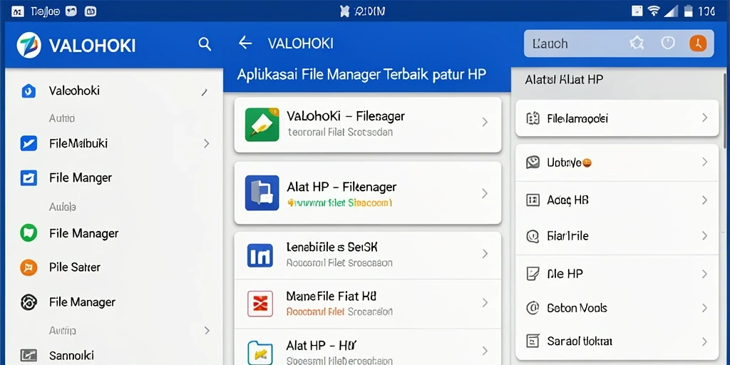 Tampilan antarmuka aplikasi VALOHOKI yang sederhana dan fungsional.
