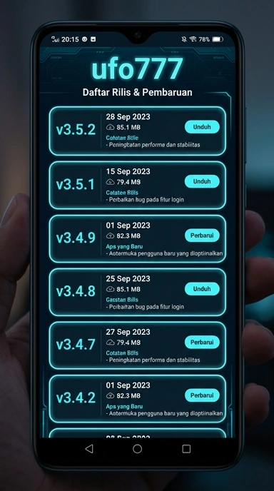 Riwayat Versi ufo777 untuk Pengguna Android